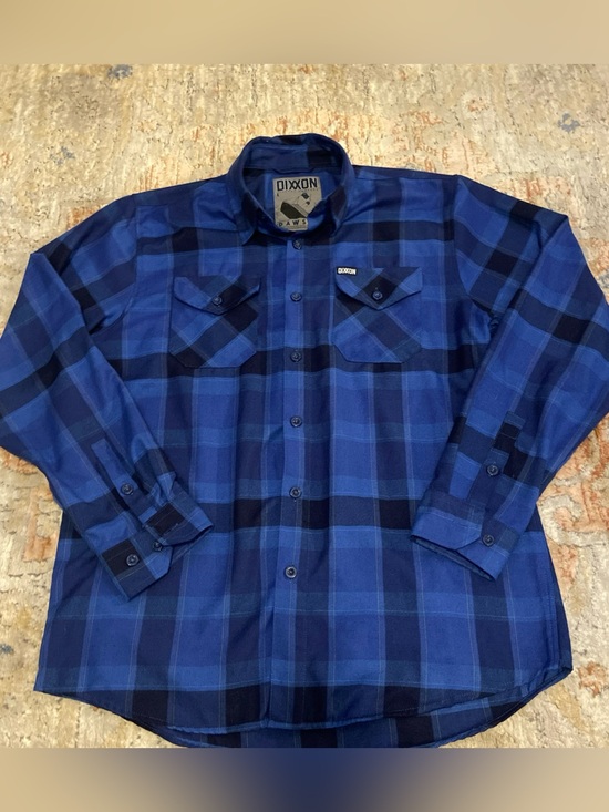 DIXXON Other - Dixxon Dawson Men's Plaid Flannel Button-Up Shirt Blue Black Long Sleeve L